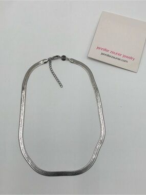 BN Jennifer Zeuner Silver Herringbone Necklace